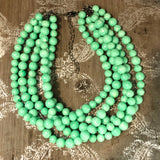 Acid Green Best Marbled Sylvie Necklace from Leetie Lovendale