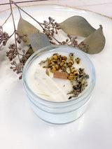 Peace Candle / Serenity Candle / Intention Candle / Ritual Candle / Crystal Candle / Pretty Candle / Organic Soy Wax Candle / Botanicals from Butter Me Up Organics