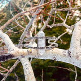 Crystal Cuff Bracelet | Silver from Hiouchi Jewels