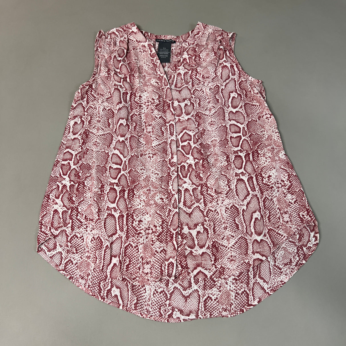 CHELSEA & THEODORE Sleeveless Blouse Women's Size S Pink Python 2165072 (NEW) from PayWut