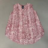 CHELSEA & THEODORE Sleeveless Blouse Women's Size S Pink Python 2165072 (NEW) from PayWut