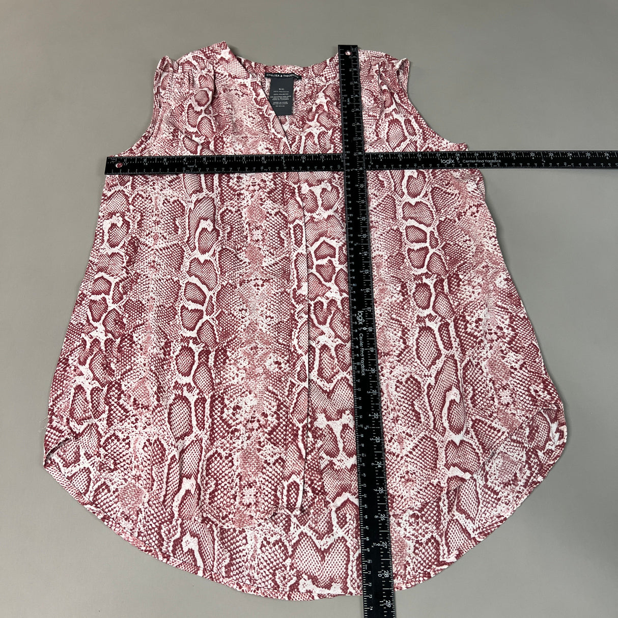 CHELSEA & THEODORE Sleeveless Blouse Women's Size S Pink Python 2165072 (NEW) from PayWut