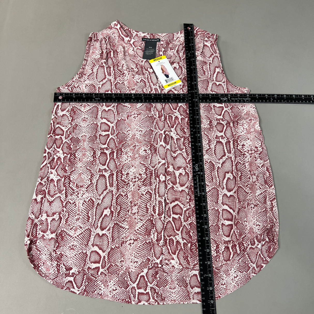 CHELSEA & THEODORE Sleeveless Blouse Women's Size M Pink Python 2165072 (NEW) from PayWut