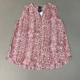 CHELSEA & THEODORE Sleeveless Blouse Women's Size L Pink Python 2165072 (NEW) from PayWut
