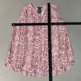 CHELSEA & THEODORE Sleeveless Blouse Women's Size L Pink Python 2165072 (NEW) from PayWut