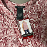 CHELSEA & THEODORE Sleeveless Blouse Women's Size XL Pink Python 2165072 (NEW) from PayWut
