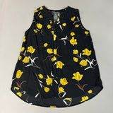 CHELSEA & THEODORE Sleeveless Blouse Women's Size M Black/Yellow Tulip 2165072 (NEW) from PayWut