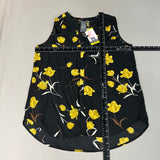 CHELSEA & THEODORE Sleeveless Blouse Women's Size M Black/Yellow Tulip 2165072 (NEW) from PayWut
