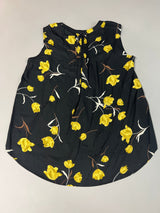 CHELSEA & THEODORE Sleeveless Blouse Women's Size L Black/Yellow Tulip 2165072 (NEW) from PayWut