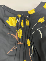 CHELSEA & THEODORE Sleeveless Blouse Women's Size L Black/Yellow Tulip 2165072 (NEW) from PayWut