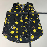 CHELSEA & THEODORE Sleeveless Blouse Women's Size XXL Black/Yellow Tulip 2165072 (NEW) from PayWut
