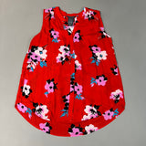 CHELSEA & THEODORE Sleeveless Blouse Women's Size S Red Floral Paisley 2165072 (NEW) from PayWut