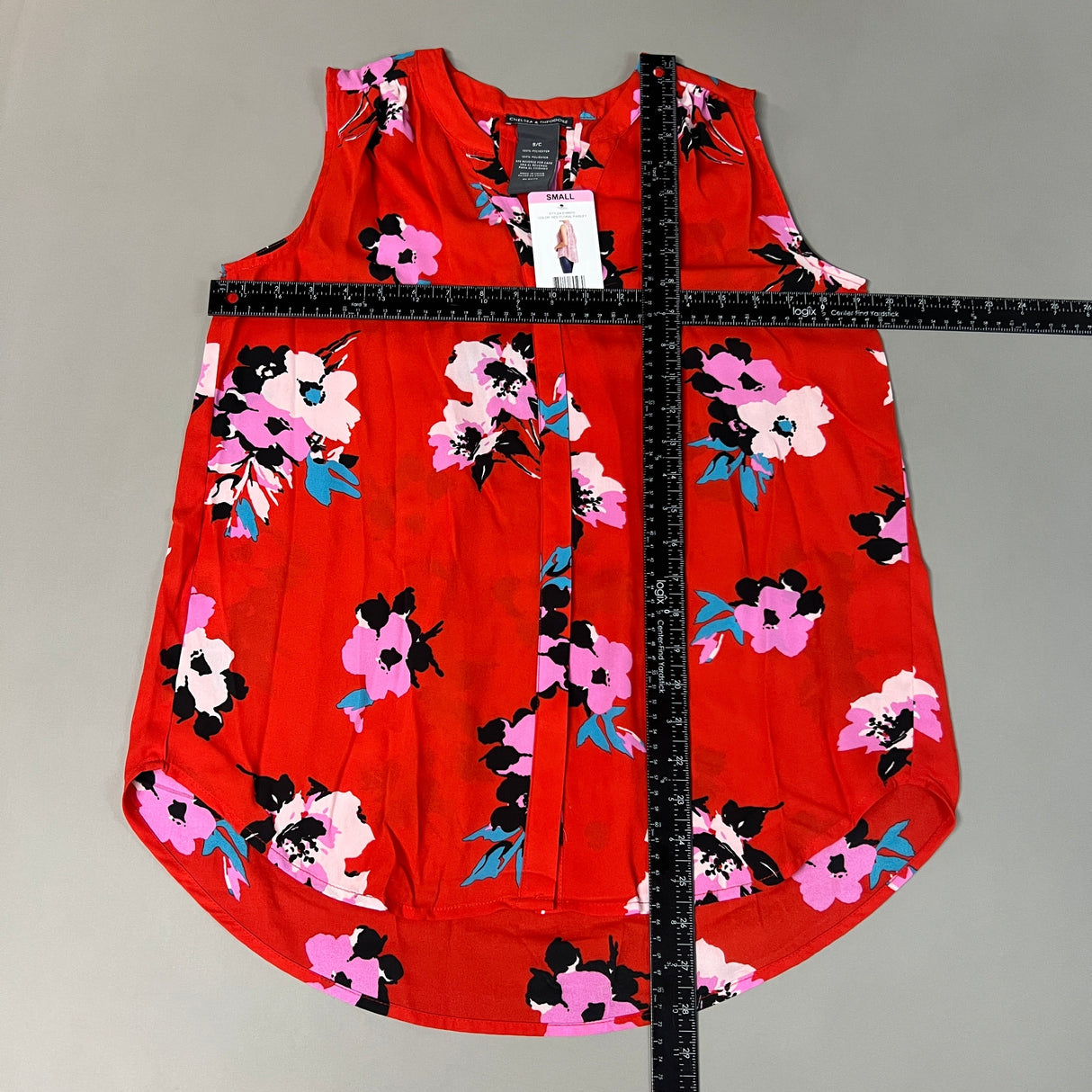 CHELSEA & THEODORE Sleeveless Blouse Women's Size S Red Floral Paisley 2165072 (NEW) from PayWut