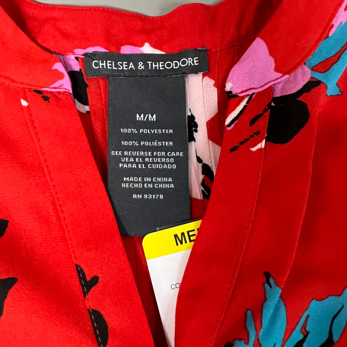 CHELSEA & THEODORE Sleeveless Blouse Women's Size M Red Floral Paisley 2165072 (NEW) from PayWut
