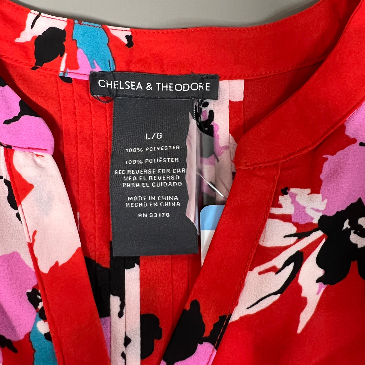 CHELSEA & THEODORE Sleeveless Blouse Women's Size L Red Floral Paisley 2165072 (NEW) from PayWut