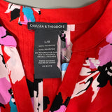 CHELSEA & THEODORE Sleeveless Blouse Women's Size L Red Floral Paisley 2165072 (NEW) from PayWut
