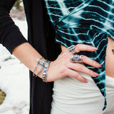 Crystal Cuff Bracelet | Silver from Hiouchi Jewels