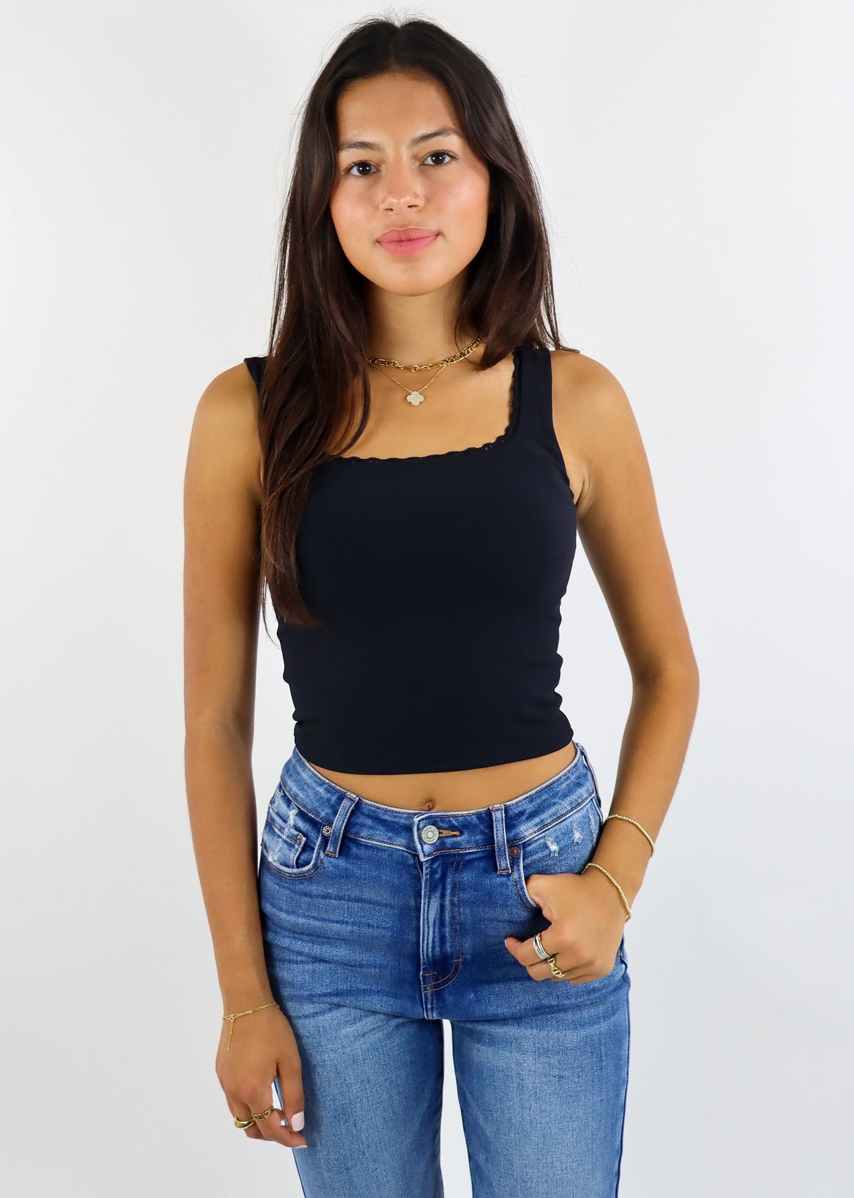 Rock N Rags Do It All Lace Tank ★ Black From Rock N Rags