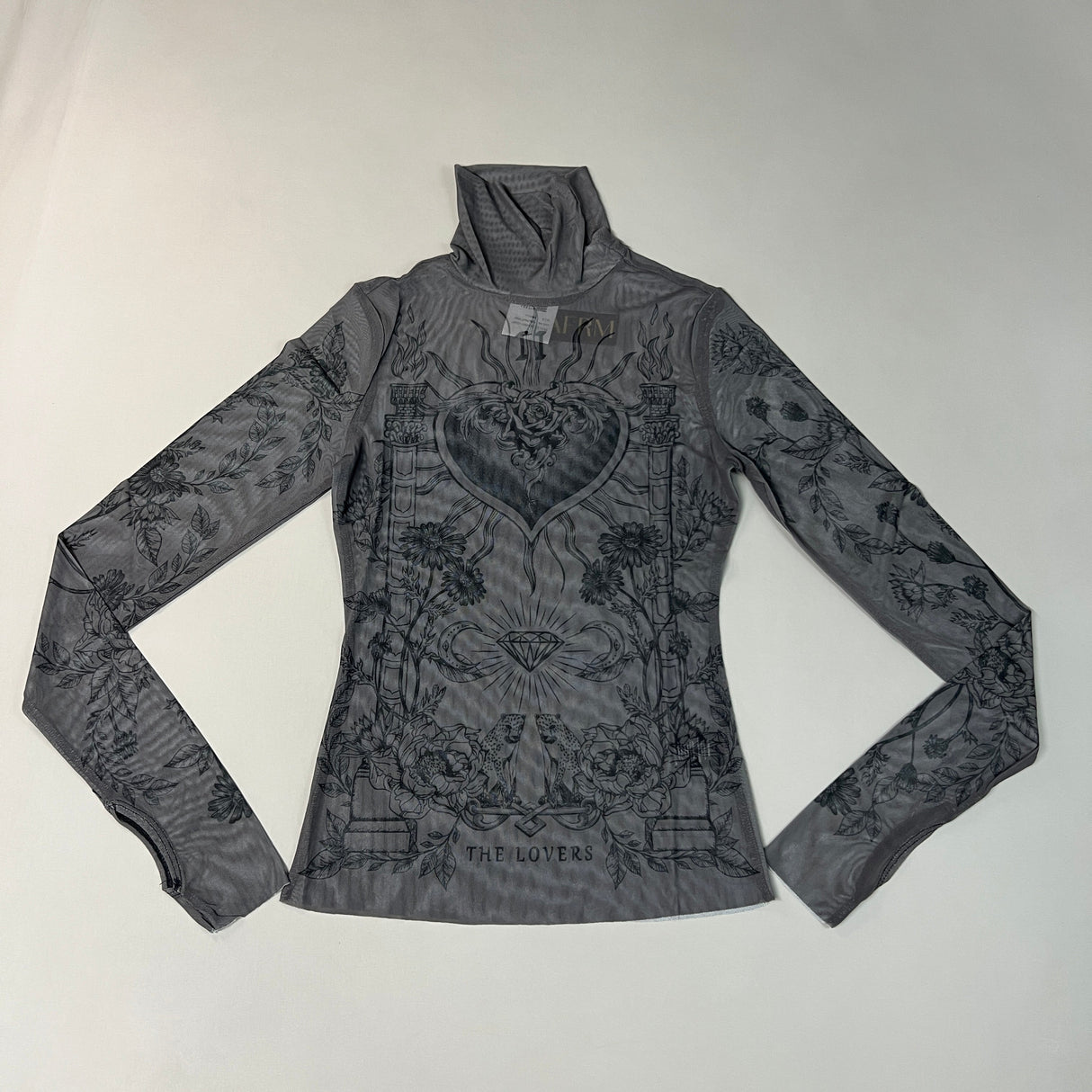 AFRM Zadie Turtleneck Pullover w/Thumb Holes Women's S Noir Tarot Card AET028103AU21 (New) from PayWut