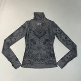AFRM Zadie Turtleneck Pullover w/Thumb Holes Women's S Noir Tarot Card AET028103AU21 (New) from PayWut