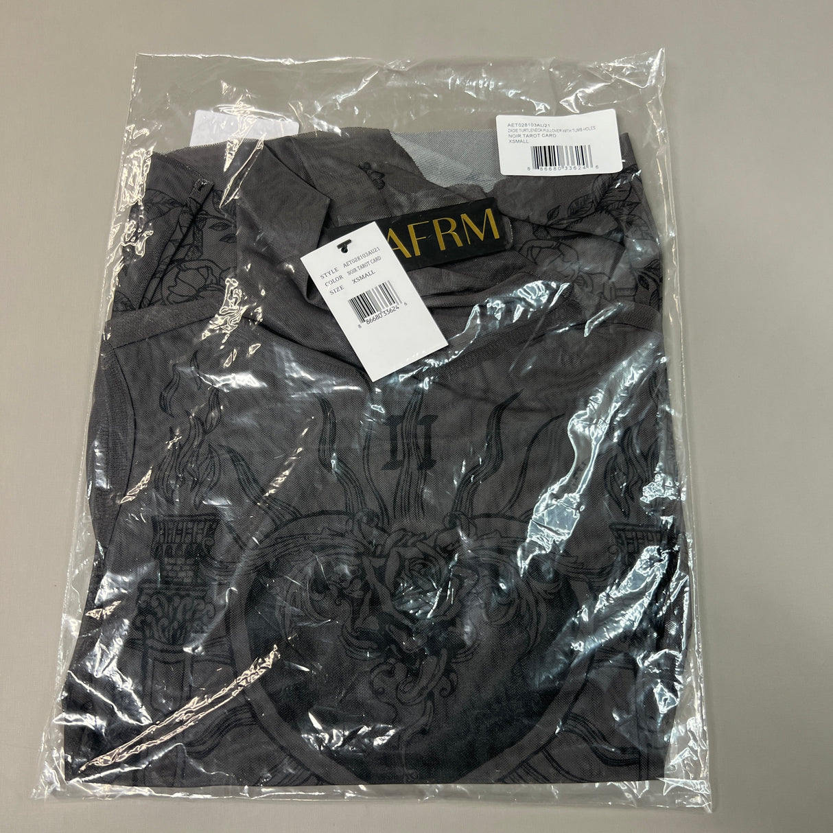 AFRM Zadie Turtleneck Pullover w/Thumb Holes Women's XS Noir Tarot Card AET028103AU21 (New) from PayWut