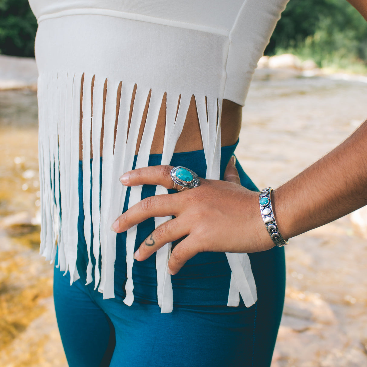 Moon Phases Cuff Bracelet | Turquoise from Hiouchi Jewels