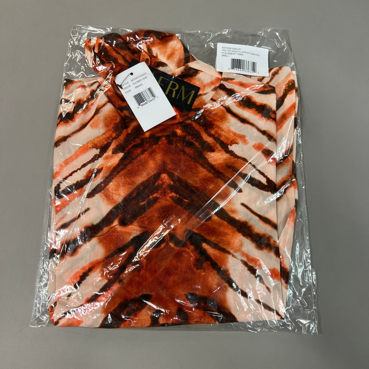 AFRM Zadie Turtleneck Pullover w/Thumb Holes Women's S Placement Tiger AET028103AU21 (New) from PayWut