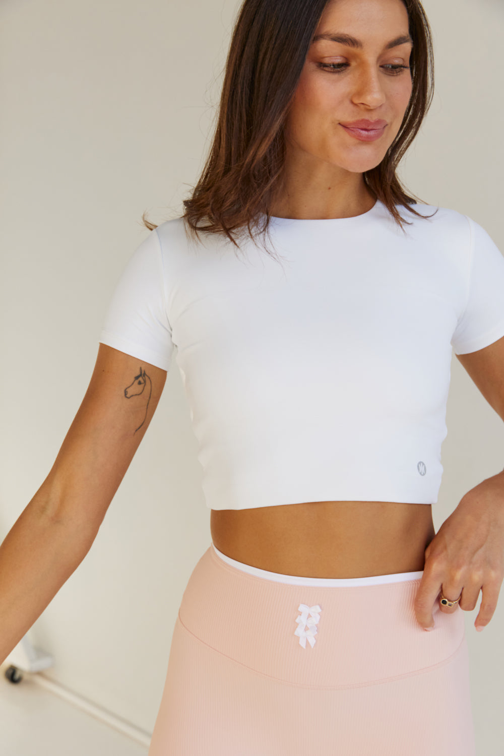 Astoria LIVE LUXE Twist Crop - White From Astoria Activewear