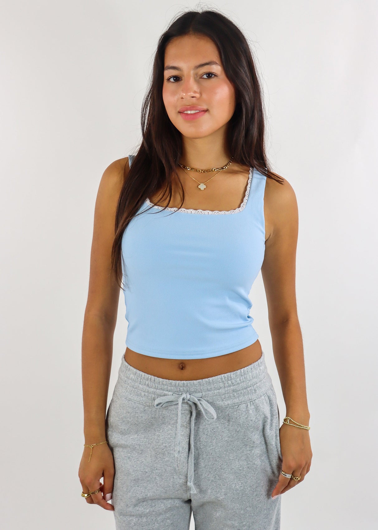 Rock N Rags Do It All Lace Tank ★ Blue From Rock N Rags