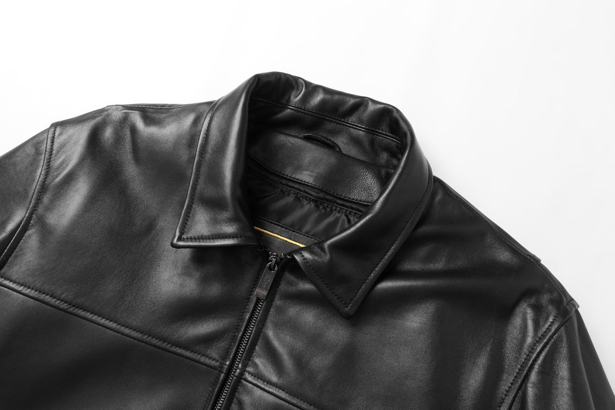 REED Men's New Zealand Lambskin Leather Jacket - Imported from Reed Leather