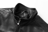 REED EST. 1950 Men's Jacket Genuine Lambskin Leather Stand UP Collar Winners Coat - Imported from Reed Leather