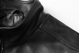 REED EST. 1950 Men's Jacket Genuine Lambskin Leather Stand UP Collar Winners Coat - Imported from Reed Leather