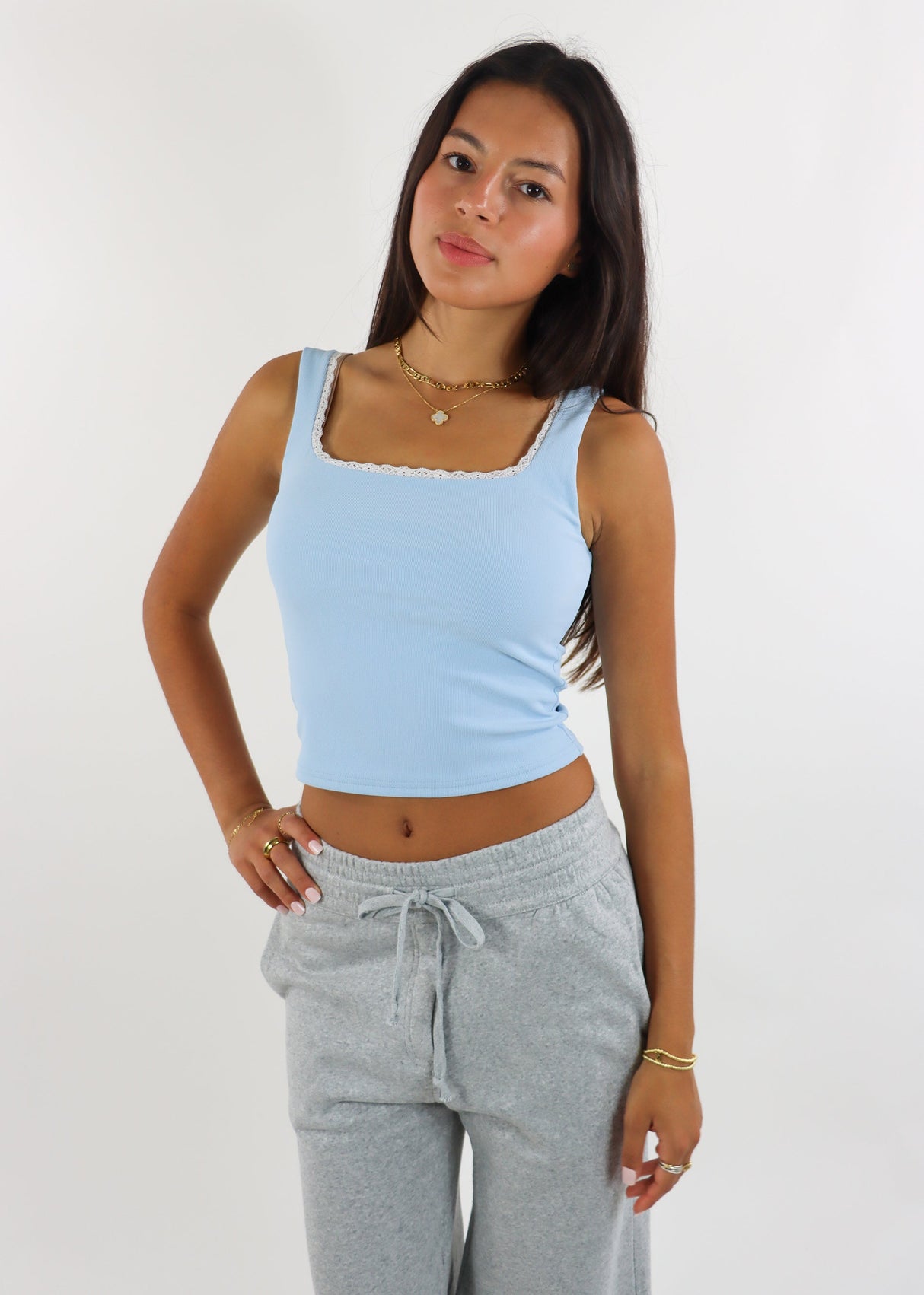 Rock N Rags Do It All Lace Tank ★ Blue From Rock N Rags