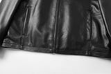 REED EST. 1950 Men's Jacket Genuine Lambskin Leather Stand UP Collar Winners Coat - Imported from Reed Leather