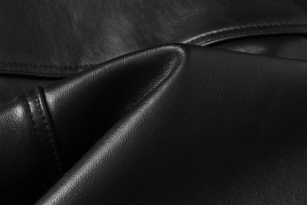 REED EST. 1950 Men's Jacket Genuine Lambskin Leather Stand UP Collar Winners Coat - Imported from Reed Leather