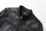 REED EST. 1950 Men's Jacket Genuine Lambskin Leather Stand UP Collar Winners Coat - Imported from Reed Leather