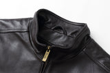 REED EST. 1950 Men's Jacket Genuine Lambskin Leather Stand UP Collar Winners Coat - Imported from Reed Leather