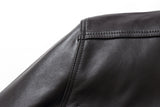 REED EST. 1950 Men's Jacket Genuine Lambskin Leather Stand UP Collar Winners Coat - Imported from Reed Leather