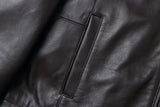 REED EST. 1950 Men's Jacket Genuine Lambskin Leather Stand UP Collar Winners Coat - Imported from Reed Leather