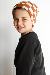 COPPER CHECKERS DREAM BEANIE from DREAM BIG LITTLE CO