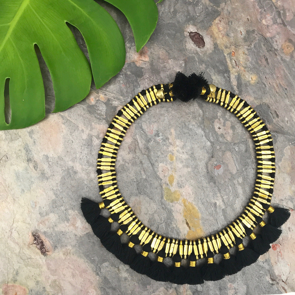Temple Tassel Collar Necklace from SLATE + SALT