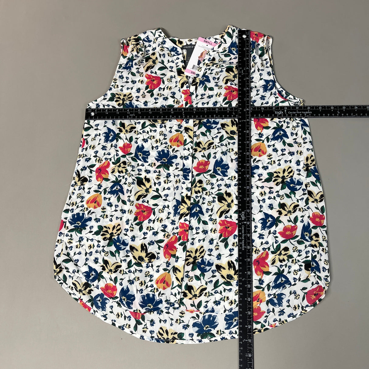CHELSEA & THEODORE Sleeveless Blouse Women's Size S Bash Floral White 2165072 (NEW) from PayWut