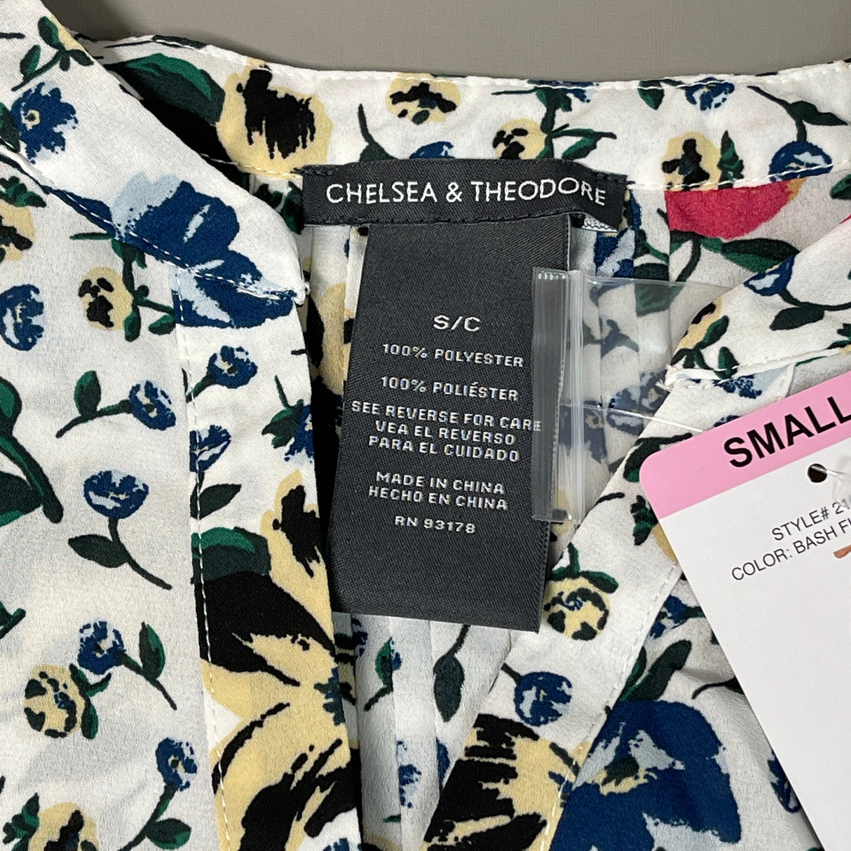 CHELSEA & THEODORE Sleeveless Blouse Women's Size S Bash Floral White 2165072 (NEW) from PayWut