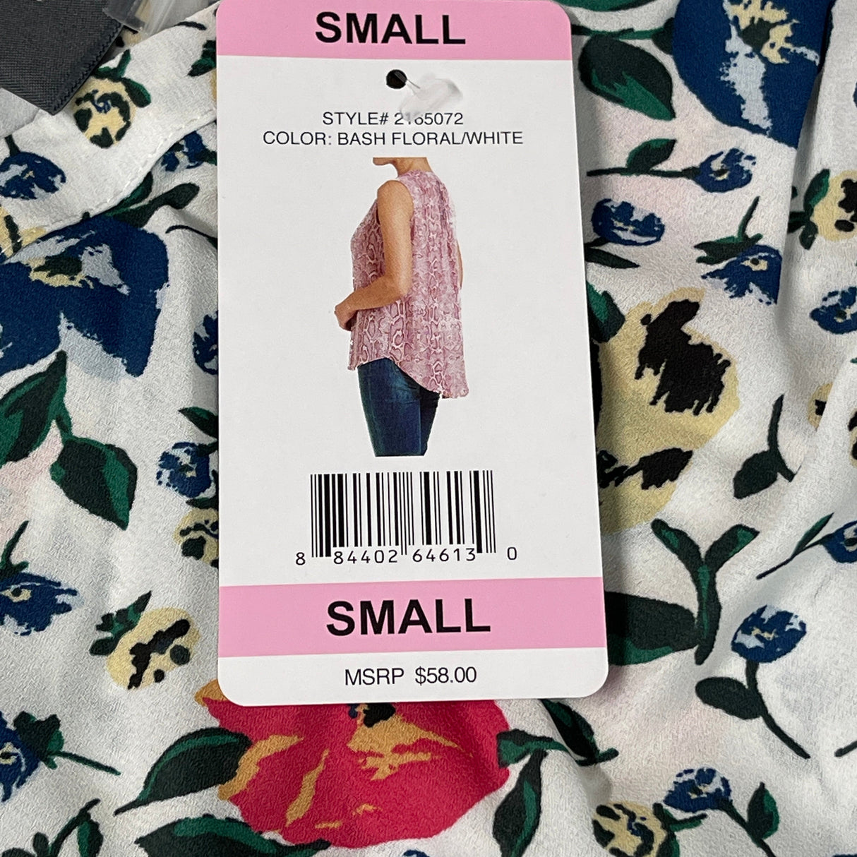 CHELSEA & THEODORE Sleeveless Blouse Women's Size S Bash Floral White 2165072 (NEW) from PayWut