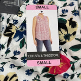 CHELSEA & THEODORE Sleeveless Blouse Women's Size S Bash Floral White 2165072 (NEW) from PayWut