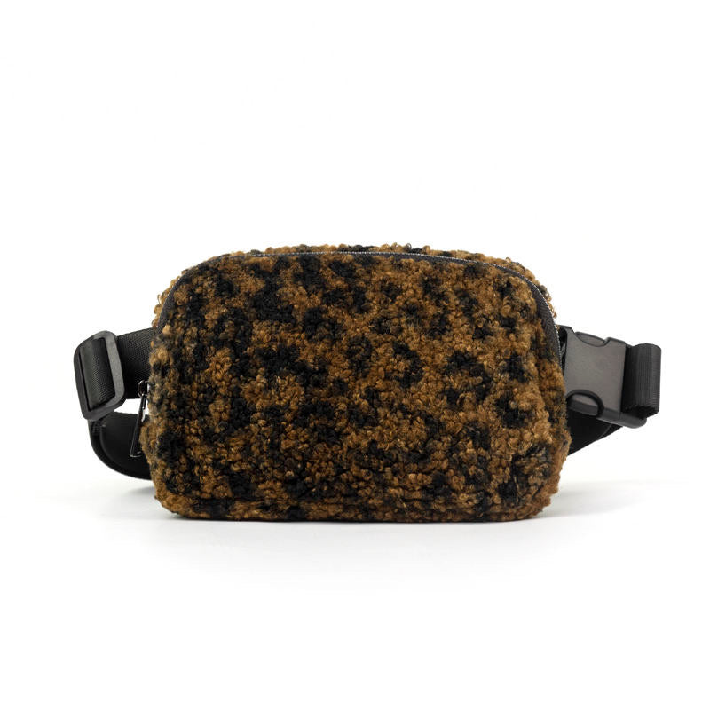 The Lennon Sherpa Belt Bag, Sling Bag, Waist Bag | Leopard from Babs+Birdie