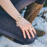 Crystal Cuff Bracelet | Gold from Hiouchi Jewels