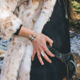 Crystal Cuff Bracelet | Gold from Hiouchi Jewels