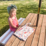 Peachy Dreams - Waterproof Wet Bag (For mealtime, on-the-go, and more!) from BapronBaby