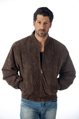 REED Men's Baseball Suede Leather Jacket (Imported) from Reed Leather